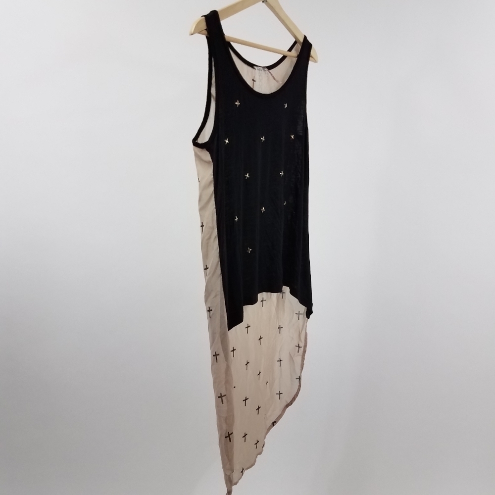MAUVE Cross Embellishments Hi Low Tank